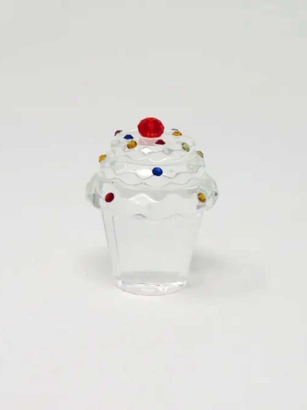 Vintage 1990s to 2000s Simon Designs Crystal Mini Cupcake